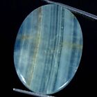 29.80 Cts Natural Lemurian Calcite Onyx Oval Cabochon Loose Gemstone 22X30x5mm