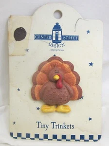 Vintage 1999 Center Street Design Tom Turkey Bird Tiny Trinkets Pin Brooch Used - Picture 1 of 3