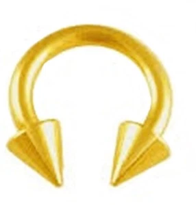 Horseshoe Heavy 8 Gauge 1/2" Spikes 5mm Gold IP - Picture 1 of 4