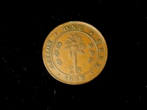 CEYLON. GEORGE VI. ONE CENT 1942. Br. - Picture 1 of 2