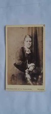 Antique CdV card,real photo, a lady from Windsor,Berkshire,1880s,A. Szarkowski
