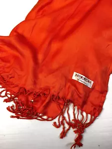 Sciarpa Pashmina Avvolgente Rosa Cashmere Lana Frangia 26" x 69" Rettangolare Night Out NUOVA - Foto 1 di 5