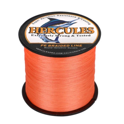HERCULES Braided Fishing Line 1000M 1094Yds 10-300LB Test Color Select PE Sea 8S - Image 1 of 4