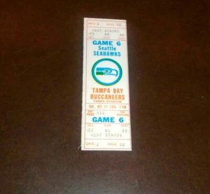 1976 SEATTLE SEAHAWKS 1ST EVER REGULAR SEASON GAME WIN FULL TICKET NEAR MINT - Picture 1 of 2