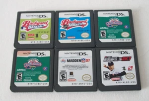 Nintendo DS Sports Games Lot Little League Baseball MLB Madden NFL 07 Backyard - Picture 1 of 3