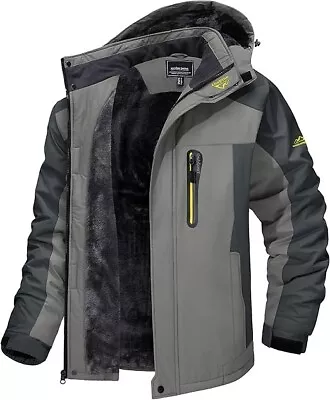 TACVASEN Men's SZ M Gray Winter Ski Jacket Waterproof Snow Coat NWT - Image 1 of 4