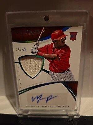 Immaculate Collection Maikel Franco RPA 2015 parche de novato automático 24/49 Phillies Foto 1 de 4