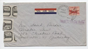 1952 Montclair NJ cover damaged by cancelling machine official seals [6594] - Picture 1 of 3