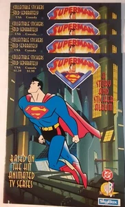 4 Superman Animated Series Sticker Books, 1996, DC/WB Kids/Fleer/Skybox, unused! - Bild 1 von 3