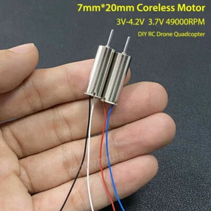 2PCS 7mm*20mm DC3.7V 42500RPM High Speed Micro CW&CCW Coreless Motor 1S RC Drone - Picture 1 of 7