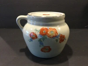 Hall Pottery Orange Poppy 6” New England Bean Pot - Picture 1 of 9