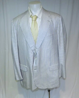 Abrigo Deportivo Kiton Vicuña Perú Mezcla Blanco Azul Rayas Tres Rollos Dos 52XL Foto 1 de 4