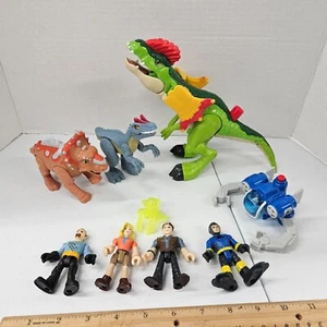 LOT Imaginext Jurassic World Park DINOSAUR Figures Pachyrhinosaurus Dilophosauru - Picture 1 of 9
