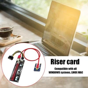 USB 3.0 Mini PCIE Riser SATA 16X PCIE PC Adapter Card Power Cable (6 Pin) - Afbeelding 1 van 7