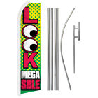 Look Mega Deals Advertising Swooper Feather Flutter Flag Pole Kit Dealership