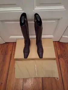 sergio rossi gefütterte Stiefel Größe 39,5 Leder braun - Bild 1 von 13