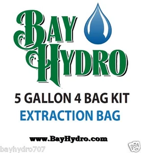 BAY HYDRO 5gal / 4 bolsas bolsas bolsas de extracción de hielo burbujas ALTA CALIDAD hacer medicamentos limpios - Imagen 1 de 6