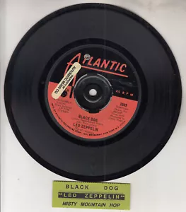 LED ZEPPELIN Black Dog & Misty Mountain Hop 7" 45 rpm record + juke box strip - Picture 1 of 1