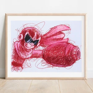 Impresión de bolígrafo Protoman, póster artístico Mega Man - Imagen 1 de 3