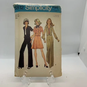 Vintage Simplicity 6812 Misses’ ungefütterte Jacke, kurzer Rock und Hose Größe 14 - Bild 1 von 2
