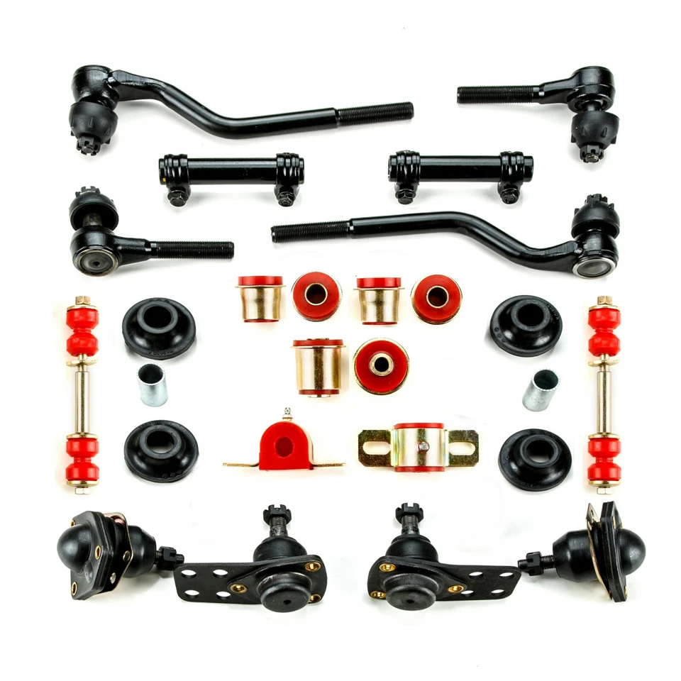 Red Poly Front Suspension Rebuild Kit Fits 1962 - 1967 Chevrolet Chevy II Nova - Image 1 of 4