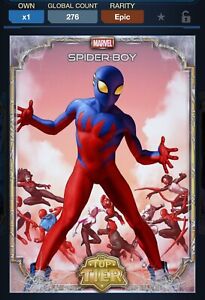 Topps Marvel Collect Top Tier Collection Spider-Boy Premier Webbed Gold Epic