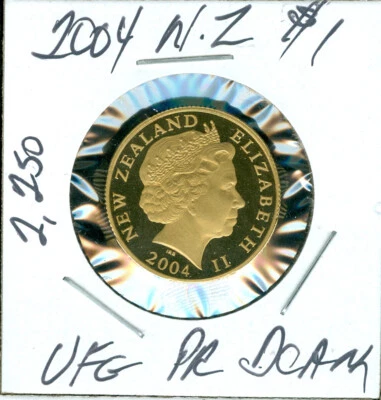 2004 НОВАЯ ЗЕЛАНДИЯ ДОЛЛАР УЛЬТРА ЛУЧШИЙ PR DCAM 2250 ОТЧЕКАНЕН  - Изображение 1 из 2
