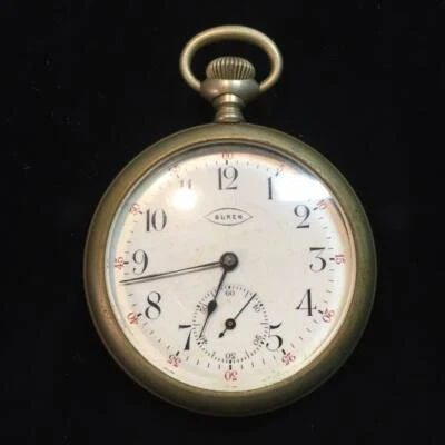 Reloj Bolsillo BUREN Cara Abierta Cuerda Manual Vintage Antiguo Funcionando Foto 1 de 4