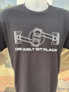 NEW GERMAN WORLD IS FLAT ENGINE T-SHIRT BOXER ENGINE FLAT 6 VEE DUB BUG PORSCH - Picture 1 of 3