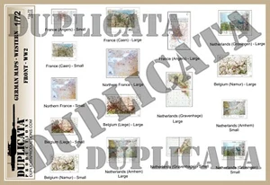 Diorama/Model Accessory - 1/72 German Maps, Western Front - WW2 - Picture 1 of 2