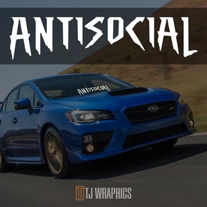 ANTISOCIAL Windshield Decal Car Sticker JDM Banner Vinyl Graphic KDM Euro - Bild 1 von 6
