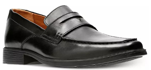 Mocassini Clarks Z8075* da uomo taglia 11 5 W neri Tilden Way Penny