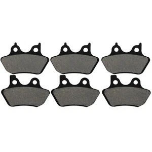 Juego de 3 pastillas de freno delanteras + traseras de fibra de carbono para Harley Davidson - Imagen 1 de 1