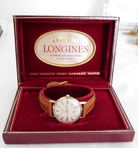 MEN'S VINTAGE LONGINES ADMIRAL 260 AUTOMATIC GOLD FILLED WRISTWATCH W/ ORIG. BOX - Picture 1 of 8