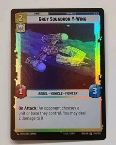 STAR WARS UNLIMITED SHD #246 GREY SQUADRON Y-WING COMMON UNIT FOIL PARALLEL - Picture 1 of 2