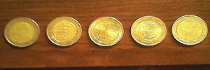 AUSTRIA Lot of Six (6) 2 Euro Commemorative Coins; With Five Different Designs! - Picture 1 of 1