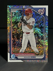 2024 BOWMAN CHROME SPECKLE /200 1ST PROSPECT SEAVER KING NATIONALS - Picture 1 of 2