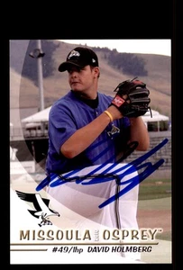 Signed Baseball Card Auto David Holmberg 2010 Grandstand Missoula Osprey - Picture 1 of 2
