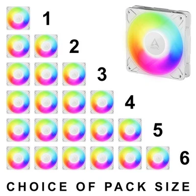 Arctic P12 Pro A-RGB 120mm PWM Case Fan 3000 RPM 77 CFM 4-Pin White Pack - Image 1 of 4