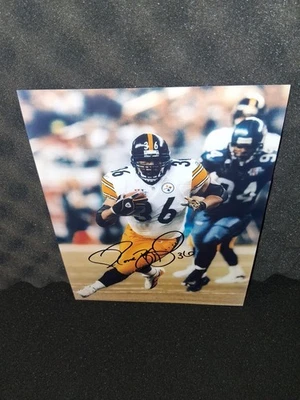 Jerome Bettis Signed Autographed 8X10 Photo w/COA Hall of Fame Steelers - Imagem 1 de 2
