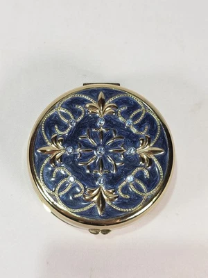 Soporte votivo PartyLite Opulence Travel Tealight latón con cristales azules Foto 1 de 4