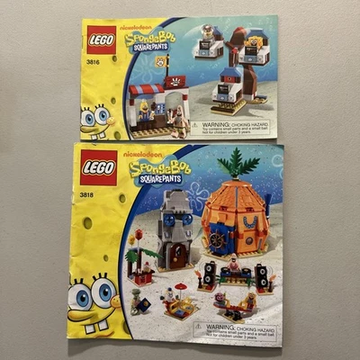 Lego -3818, 3816 -SpongeBob SquarePants Instruction Manuals Only - Nickelodeon - Image 1 of 2