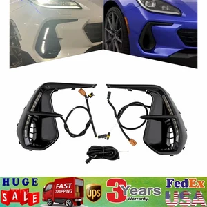 Fits 2022 2023 Subaru BRZ 2.4L 2387CC LED DRL Front Fog Lights Turn Signal Lamps - Picture 1 of 17