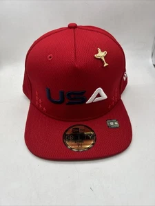 2025 Ryder Cup Bethpage Mütze Kappe schwarz USA rot nicht verstellbar Größe 7 5/8 – neu - Bild 1 von 8