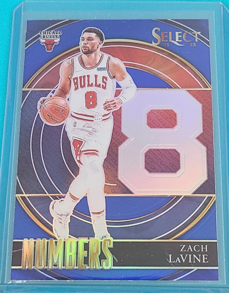 2021 Select Numbers Blue Prizm #39 Zach LaVine Chicago Bulls Basketball Card M3 - Image 1 of 2