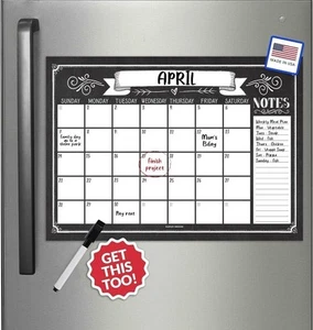 Pizarra Pequeño Calendario Magnético para Frigorífico Borrado en Seco - Nevera... - Imagen 1 de 9