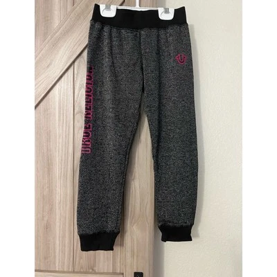 NWOT True religion girls size 5, black with sparkle joggers - Изображение 1 из 4