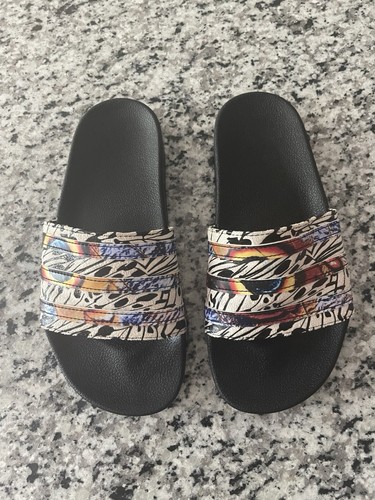 Scarpe Adidas Adilette da donna taglia 7 colore: Core nero blu bianco