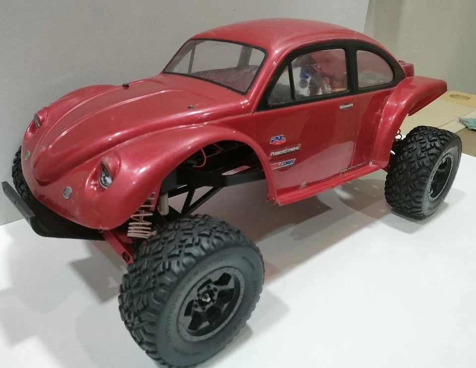 Traxxas Slash 2wd Proline Beetle 1/10 Short Course Truck Metal Red Castle Arrma  - Image 1 of 4