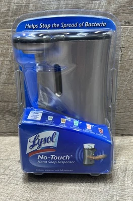 Lysol No-Touch Hand Soap Dispenser Hands Free Silver & Black  - Brand NEW Sealed - Image 1 of 4